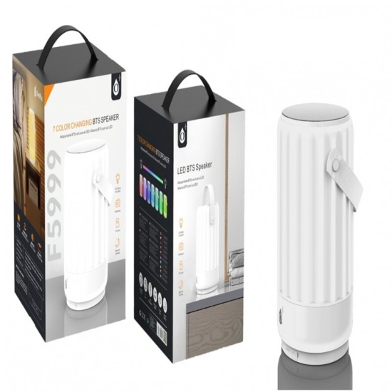 SPEAKER TROYA F5999 BLUETOOTH/LED/8W/SD/AUDIO WHITE SPEAKER TROYA F5999 BLUETOOTH/LED/8W/SD/AUDIO WHITE